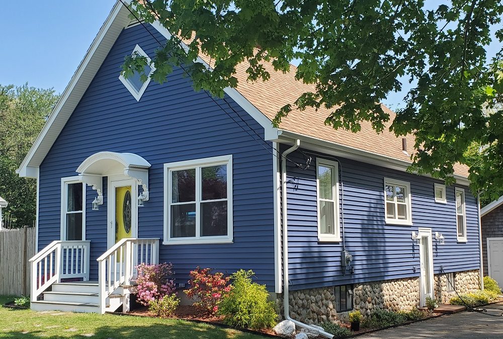 Image result for monogram midnight blue siding  House exterior blue,  Exterior house colors, Blue siding